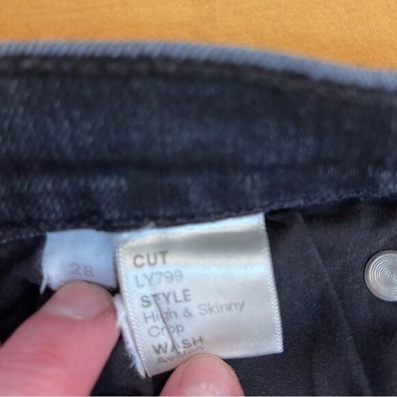 Reformation Black High & Skinny Cropped Jeans - Picture 10 of 11